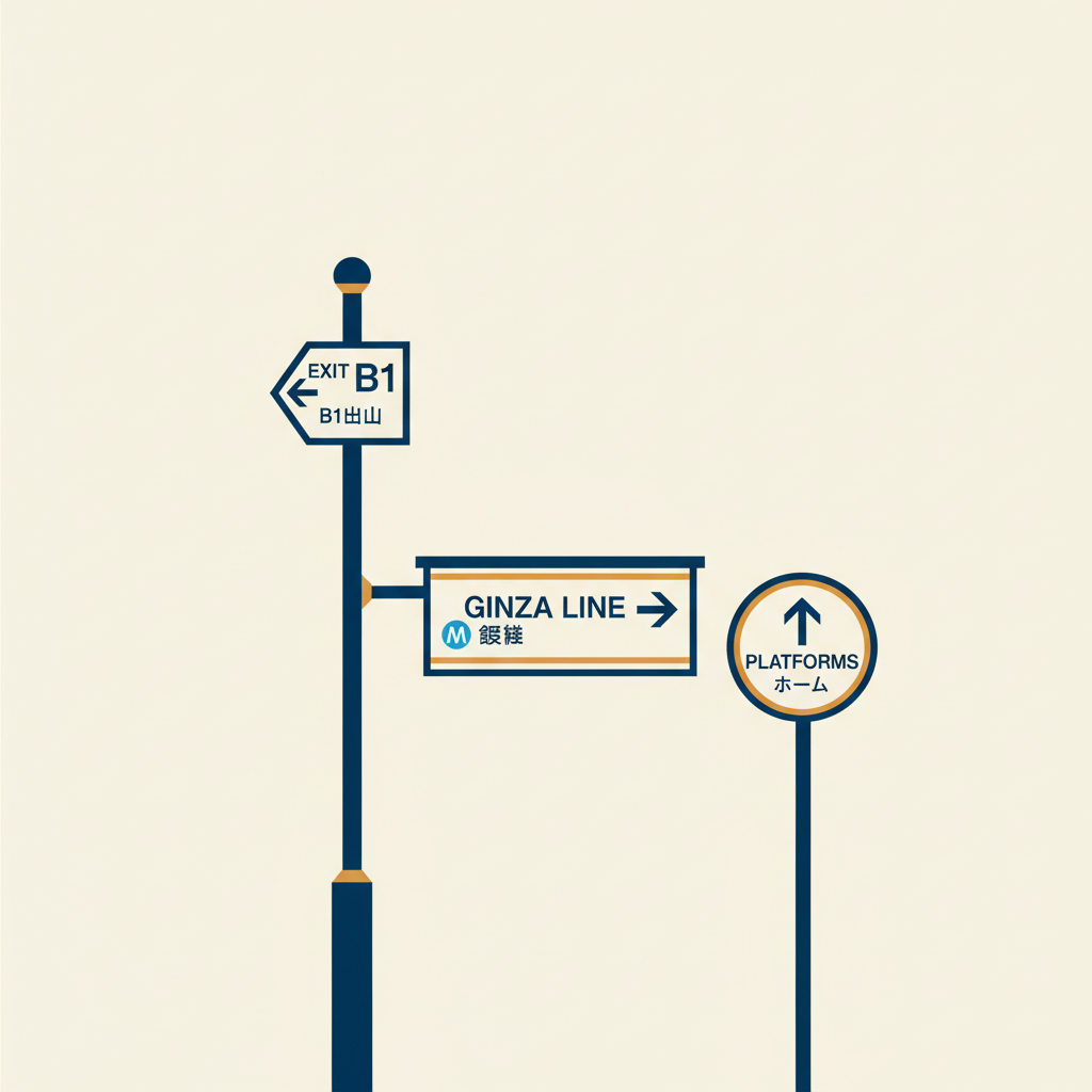 東京街頭的多語言指標